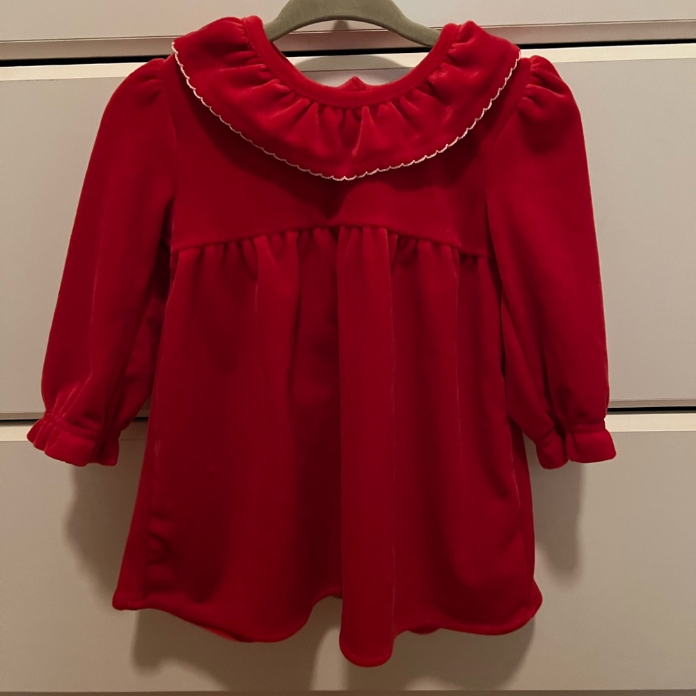 Red velvet dress 6-9 months